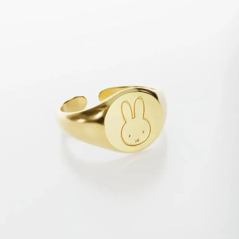 Miffy Signet Adjustable Ring (18ct Gold Vermeil)